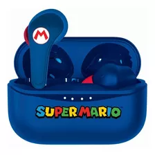 Audífonos Bluetooth Earpods Super Mario Color Azul