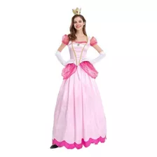 Vestido Fiesta Princesa Peach Halloween Vestido De Cosplay,y