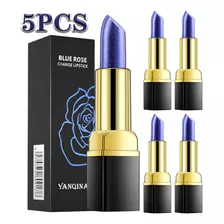 Lápiz Labial Rosa Azul Que Cambia De Temperatura Para Mujer