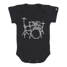 Roupa De Bebê Instrumento Bateria Rock