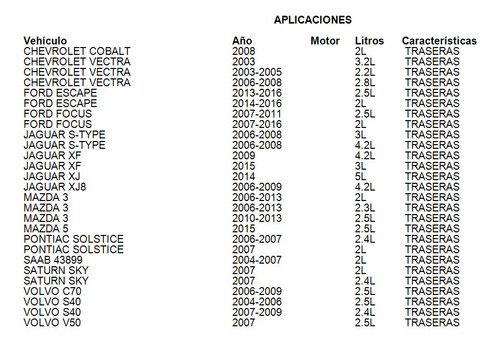 Balatas Traseras Jaguar Xj8 2008 4.2l Brembo Foto 3