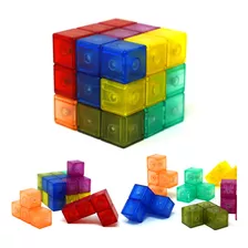Blocos Magnéticos De Montar - Cubo Criativo 7 Peças Com Ímã