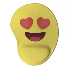 Mouse Pad Ergonômico Emoji Apaixonado Presente Criativo Geek Cor Amarelo