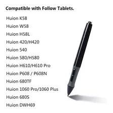 Caneta Huion Digital P68 H420 Dwh69 H1600 W58 H610d - Brasil