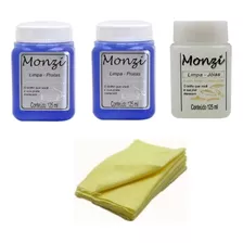 Kit 1 Limpa Ouro Jóia + 2 Limpa Prata 125ml + 6 Flanelas