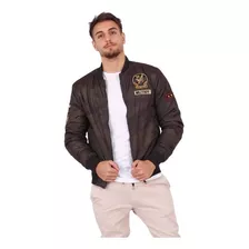 Campera Bomber Camuflada Con Parches Militar X3 Art 6087