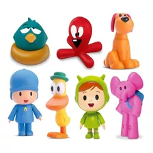 Boneco Vinil Turma Pocoyo Elly Pato Nina Loula Monte Seu Kit