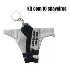 Kit 10 Chaveiros Kimono Jiu-jitsu Branco