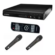 Dvd Player Karaoke Microfone Duplo Usb Mp3 Musicas Fotos