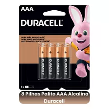 8 Pilhas Aaa Palito (alcalinas) Ótima Durabilidade Original