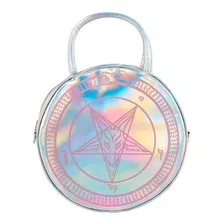 Killstar Bolsa Baphomet Pentagrama Holográfica Plateada