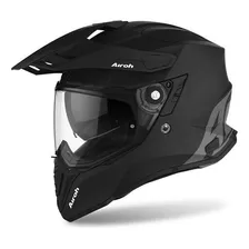 Capacete Airoh Commander Matt Black Preto Fosco+ Pinlock