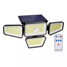 Foco Solar Led Sensor Movimiento +control Lampara Maxwell