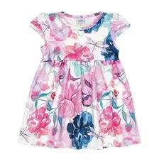 Vestido Bebê Menina Floral Rosa - Marlan