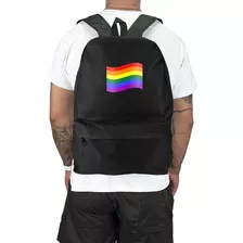 Mochila Preta Leve Escolar Basica Personalizada Lgbt Orgulho