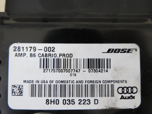  03 04 05-09 Audi A4 S4 B7 Audio Radio Amp Amplifier  Ccp Foto 3
