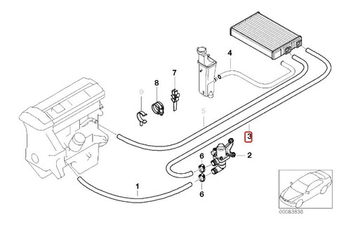 Manguera Agua Calefaccion Bmw 323i 330i 320i 325ci 330ci E46  Foto 4