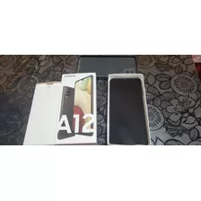 Celular Samsung A12 Semi Nuevo En Caja Completo Con Funda