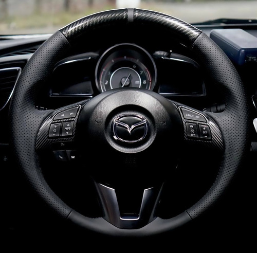 Funda Cubre Volante Mazda 2014-2017 Fibra 5d Piel Autntica  Foto 2