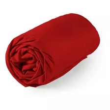 Lençol Com Elástico Para Cama Casal Padrão Avulso 01 Peça Cor Vermelho