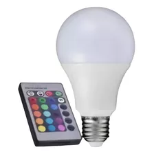 Colorida Lâmpada Led Rgb Bulbo E27 3 Bivolt Controle Remoto