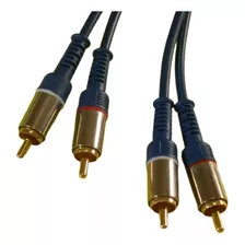 Cable Audio Stereo 2 Rca 2 Rca Mallado Reforzados 3 Metros