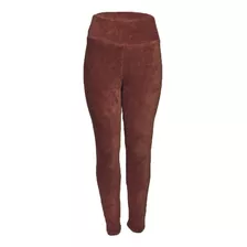 Calça Legging De Veludo Feminina Cintura Alta Moda Cotelê