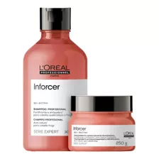 Kit Loreal Inforcer Shampoo 300ml + Mascara 250g