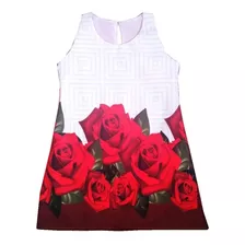 Vestido Para Niñas De Mariposas Y Flores - H