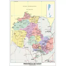 Mapa Provincia De Jujuy Lona 65cm X 90cm Politico