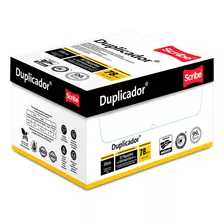 Caja De Papel Bond Scribe Duplicador 10 Paq De 500 Hojas C/u Color Blanco