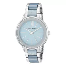 Reloj Anne Klein Con Pulsera De Resina Para Mujer, Azul Clar