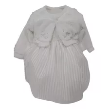 Kit Vestido Estampado + Bolero Bebê Menina Paraiso Rf 13091