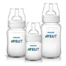 Kit 3 Mamadeiras Clássicas 125 + 260 + 330ml Avent Scy119/18