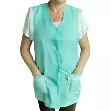 2 Jalecos Feminino Avental Professora S/ Manga C/ Bolso 