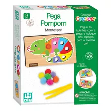 Brinquedo Pega Pompons Coordenação Fina 3+ Educativo 