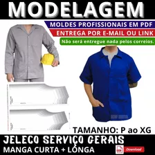 Molde De Jaleco Uniforme Profissional Ajudante De Obra