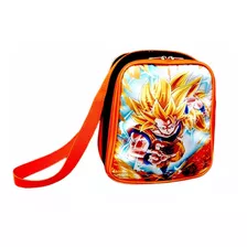 Lancheira Termica Dragon Ball Z Laranja Com Alça Lateral