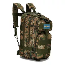 Mochila Trekking Electroland Mco 98 Color Verde Diseño Camuflada