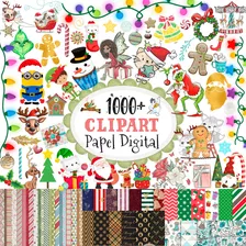 1000+ Clipart Y Papel Digital Navidad. 20+ Kits Imprimibles