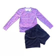 Conjunto Deportivo Para Niña Talla S Champion Short Manga La