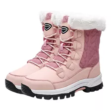 Botas De Nieve De Moda, Zapatos Altos De Algodón Impermeable