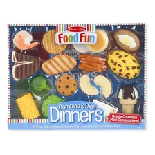 Melissa & Doug  alimentos Fun Combinar & Dine Cenas Juguet