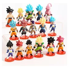 Dragon Ball Z Super Saiyajin Action Figure Coleção 16 Peças