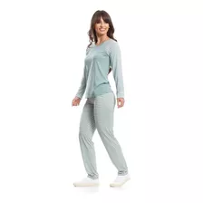 Pijama Viscoflex Rayado Manga Larga Paulienne Lumiere