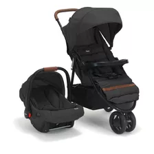 Carrinho Com Bebê Conforto Travel System Breeze Duo Infanti Cor Preto