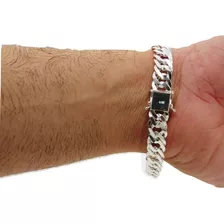 Pulseira Masculina Grumet 10mm Prata 925 Maciça Fecho Gaveta