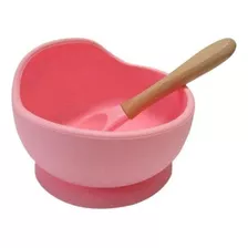 Set De Bowl Silicona Antideslizante + Cuchara Para Bebe