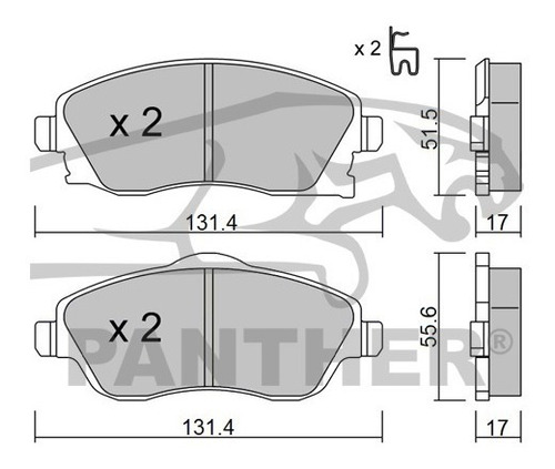 Balata Panther Pbe349.0 Del Chevrolet Corsa 2006 Foto 3