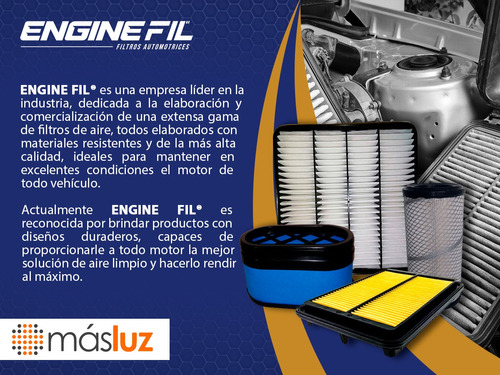 1- Filtro De Aire Gmc Envoy 4.2l 6 Cil 2002/2009 Engine Fil Foto 3